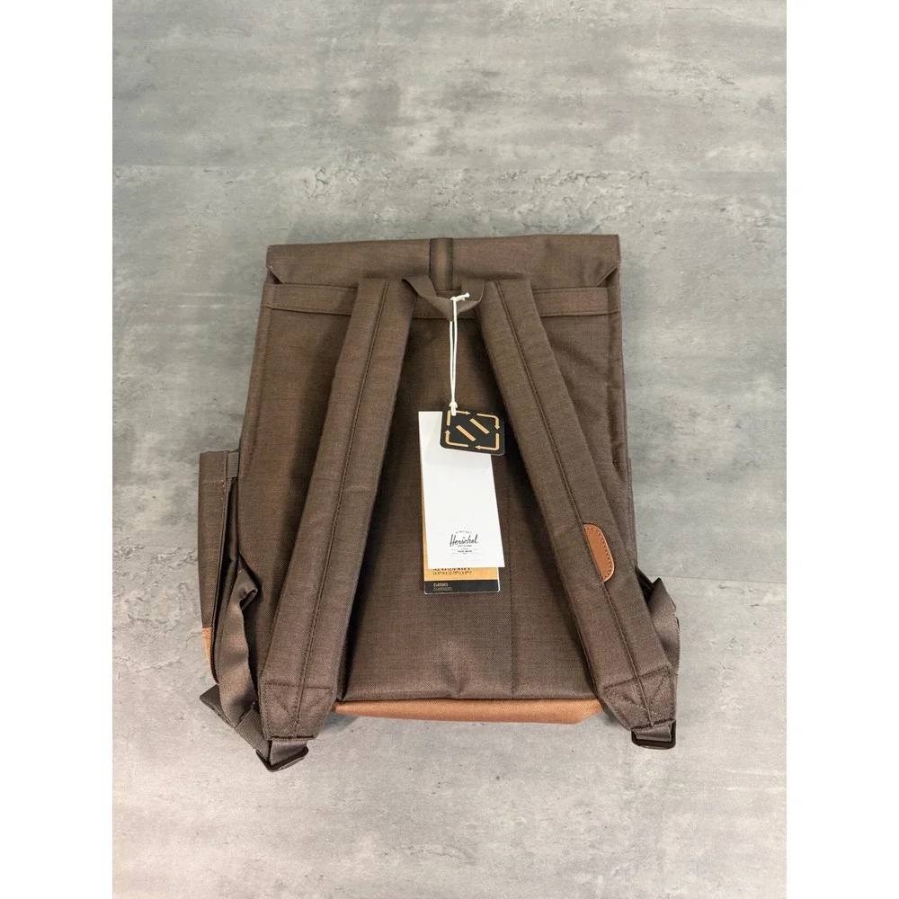 Herschel City Backpack Unisex Brown Tan Canvas Minimalist 14L Daypack NEW